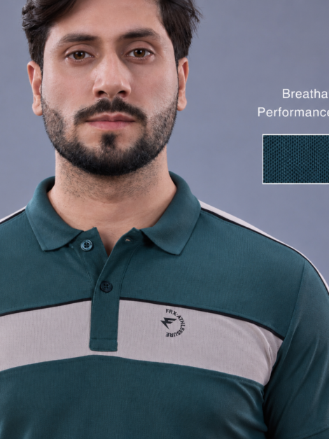 Fitrex Mens Collar Chest Panel Half Sleeve – FX629