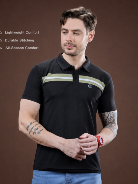 Fitrex Mens Collar Chest Panel Half Sleeve – FX615