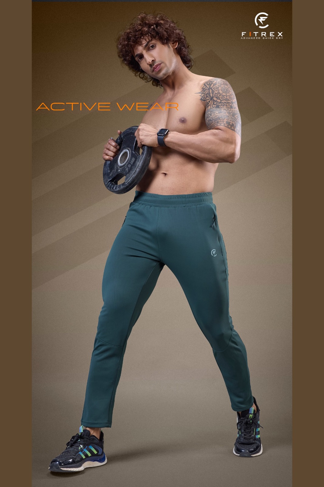 Fitrex Solid Dry-Fit Track Pants