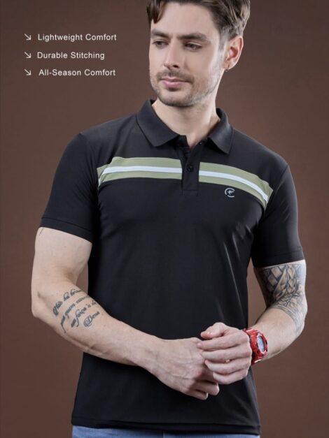 Fitrex Mens Collar Chest Panel Half Sleeve – FX615