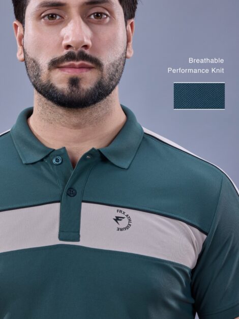 Fitrex Mens Collar Chest Panel Half Sleeve – FX629