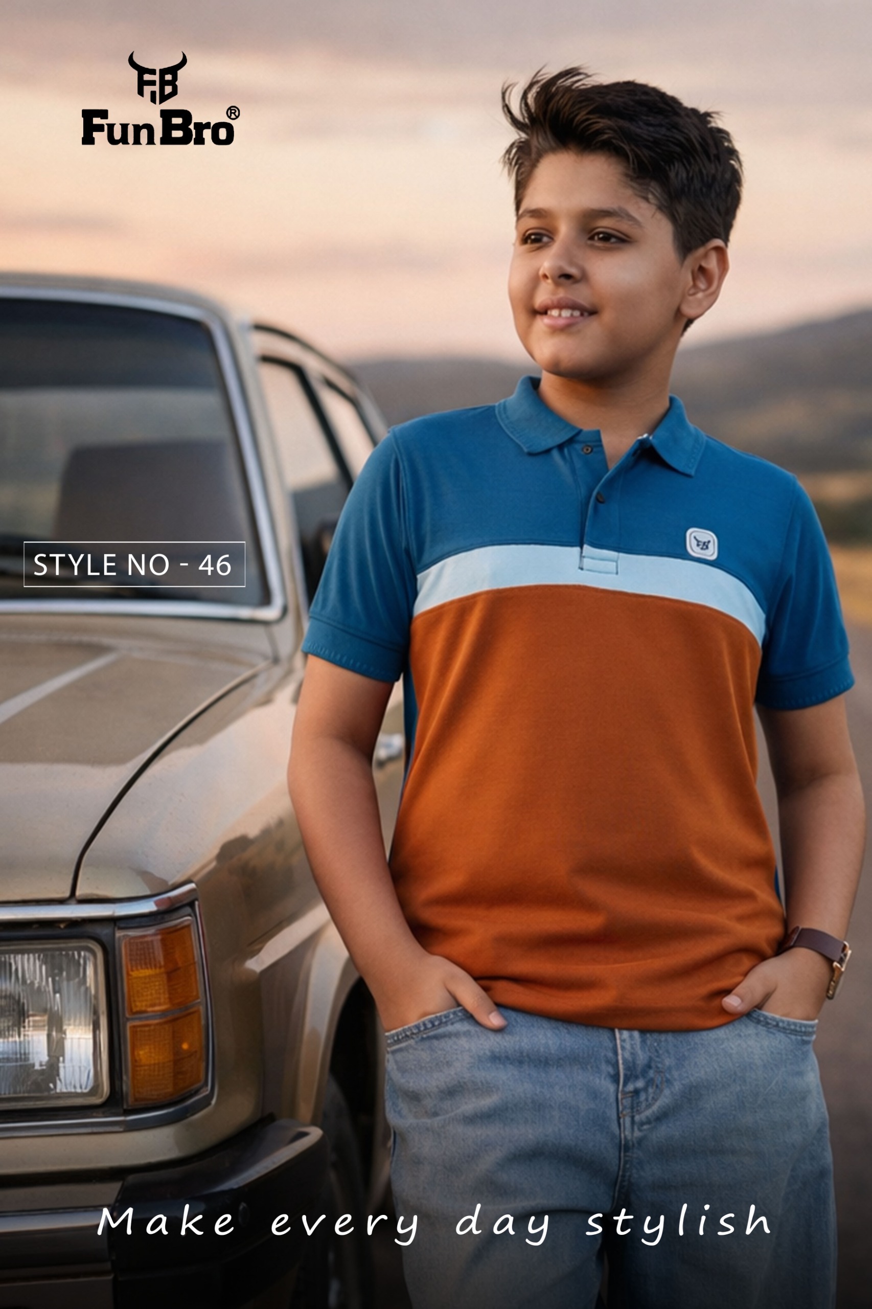 Kids Polo T-Shirt Cut and Sew Model