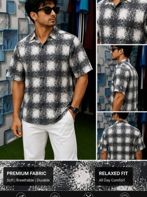 Frill Print H/S shirt